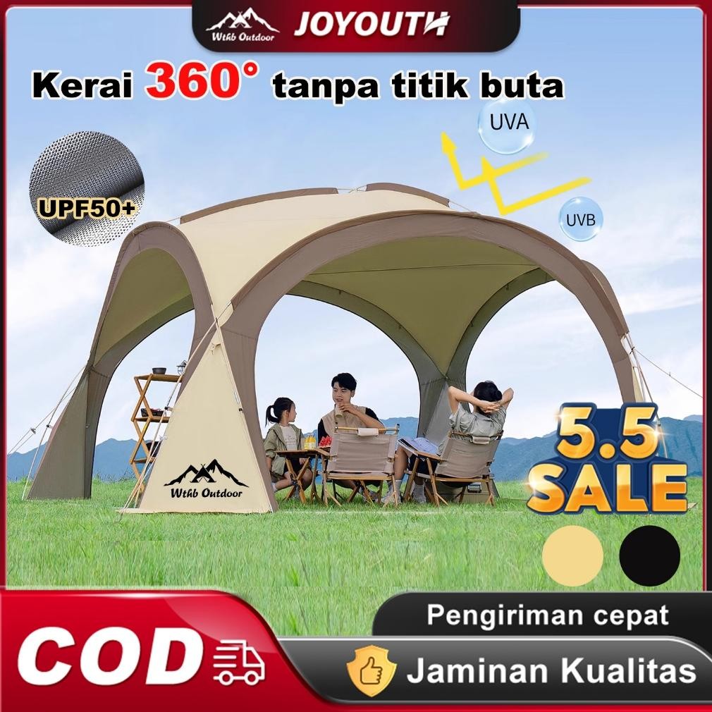 Tenda Dome Camping 8-10 Orang Tenda Dome Otomatis Anti Air & UV Tenda Kanopi Besar Outdoor Tenda Pik