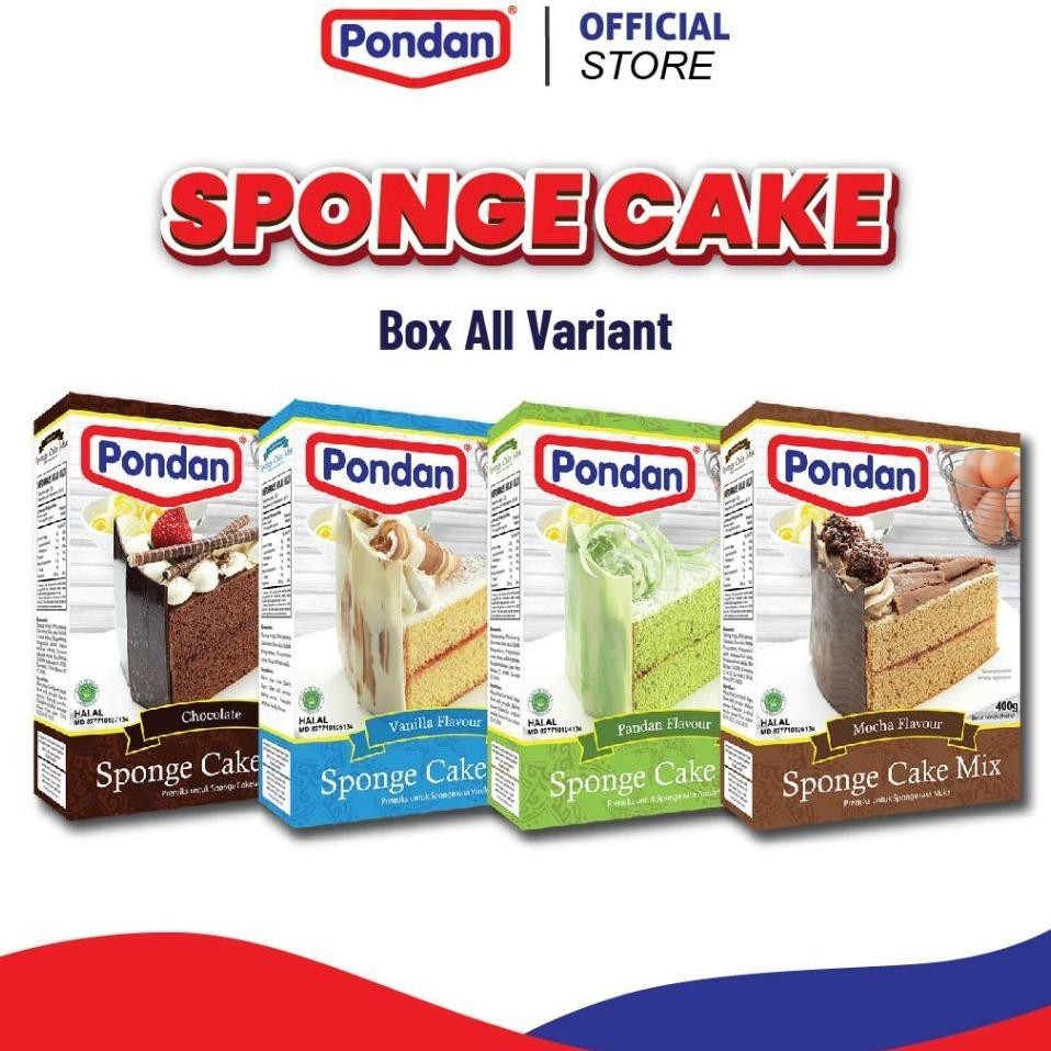 

Pondan Sponge Cake Box 400Gr Mix Tepung N Premix