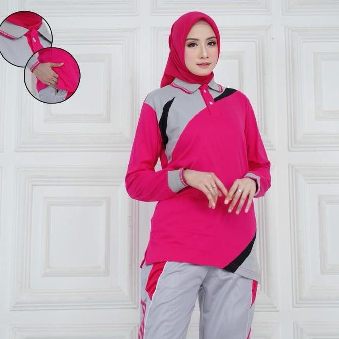 BAJU KAOS OLARAGA WANITA PRIA LENGAN PANJANG Olahraga Sport HM