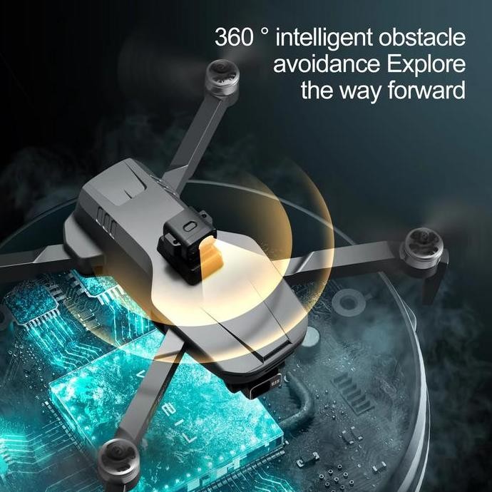 S155 Global Positioning System Remote Control Drone 2.5K HD Dual Camera, dengan Obstacle Avoidance H