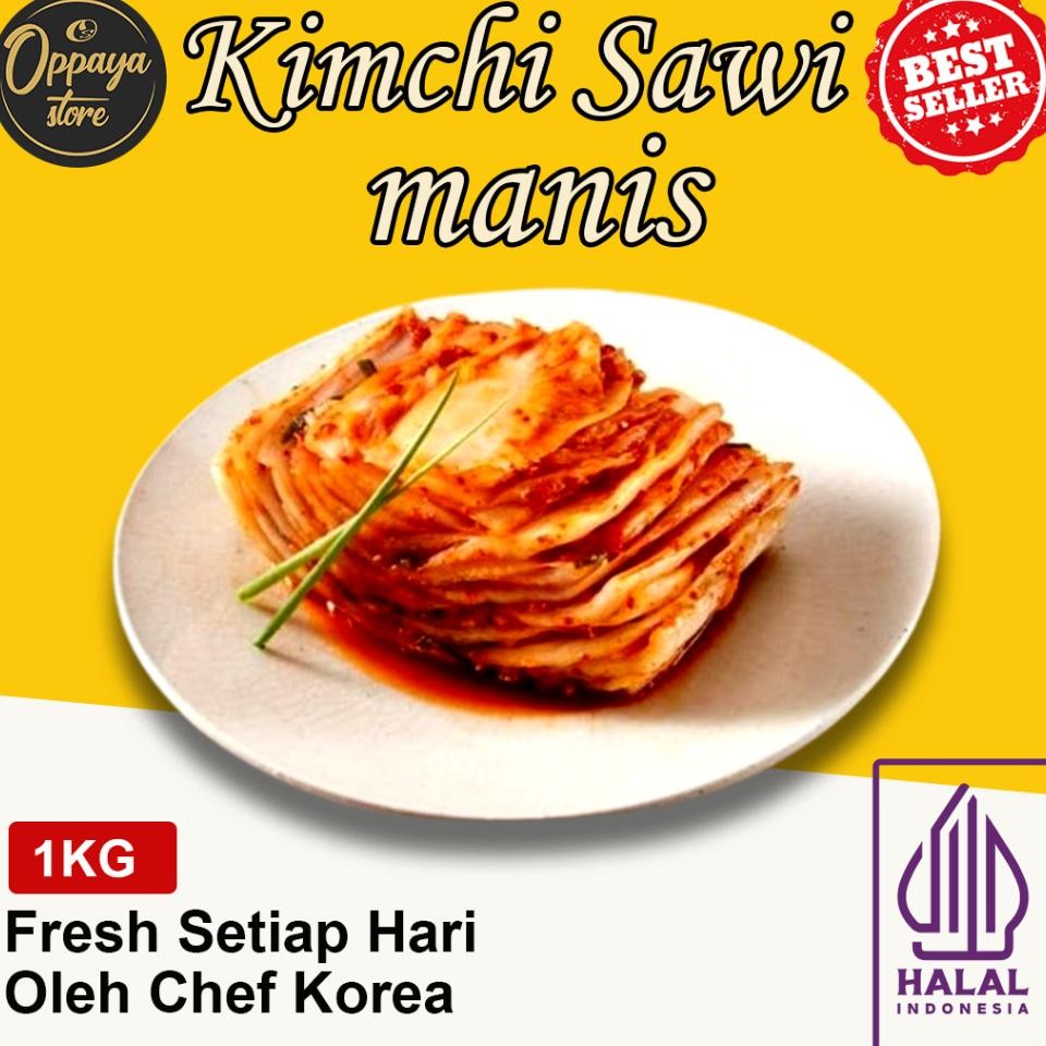 

Kimchi Sawi Rasa Manis Korea 1Kg Enak Halal Harum Manis