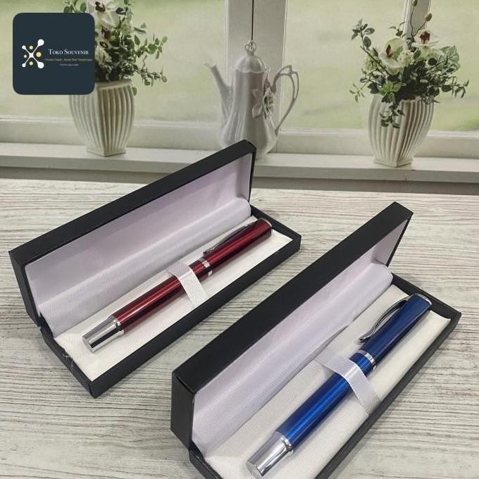 

tersedia pulpen custom nama + kotak | bolpoin gel bonus grafir free