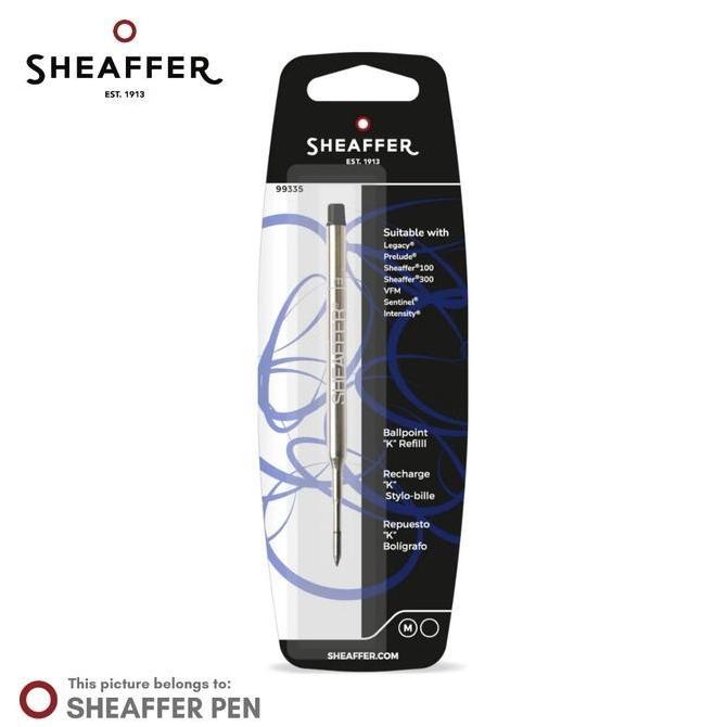

tersedia refill sheaffer ballpoint k style medium hitam - blister card