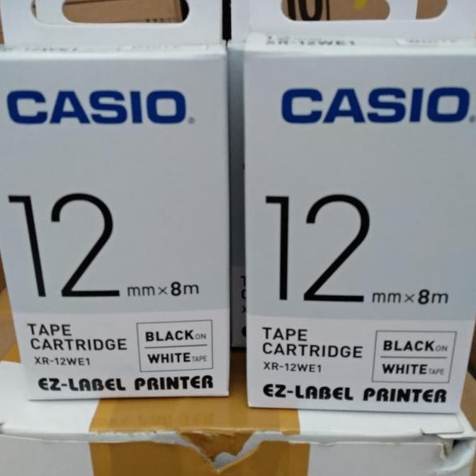 

EZ- LABEL PRINTER CASIO 12 MM BLACK & WHITE ORIGINAL ORIGINAL DAN TERPERCAYA