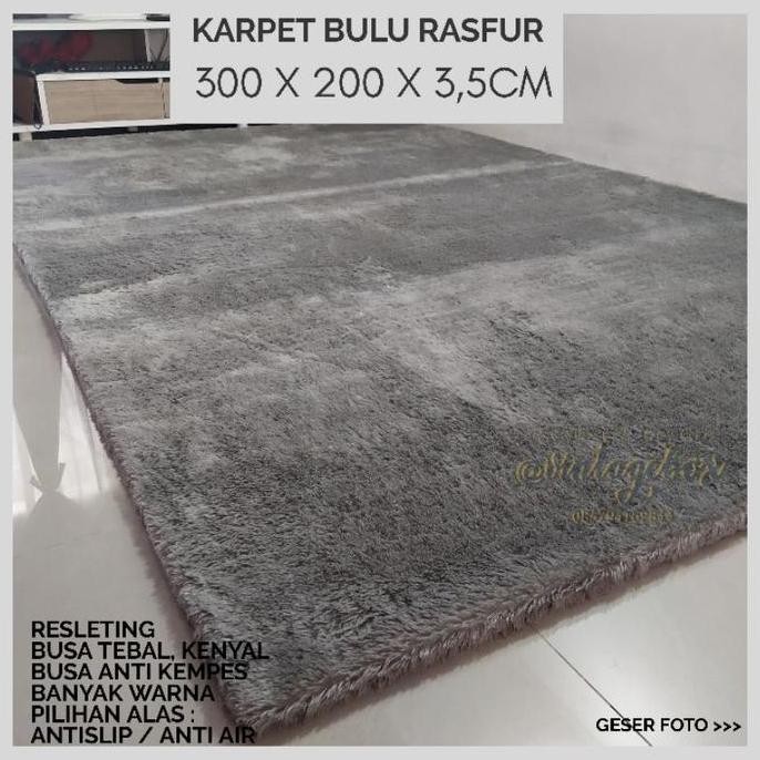 Karpet Bulu Jumbo 300 x 200 Tebal 3,5cm