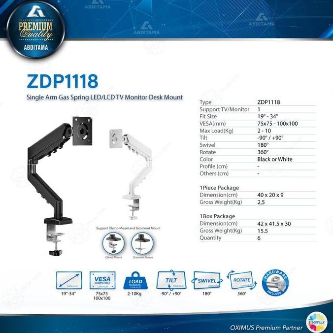 

Sale Bracket Tv Monitor Led Lcd Gas Spring Oximus Zdp1118 1118 Tilt Swivel
