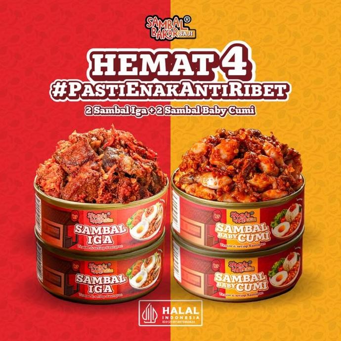 

SAMBAL BAKAR IGA & BABY CUMI - PAKET HEMAT 4 PCS / SAMBAL BAKAR INDONESIA / SAMBAL BAKAR VIRAL DS