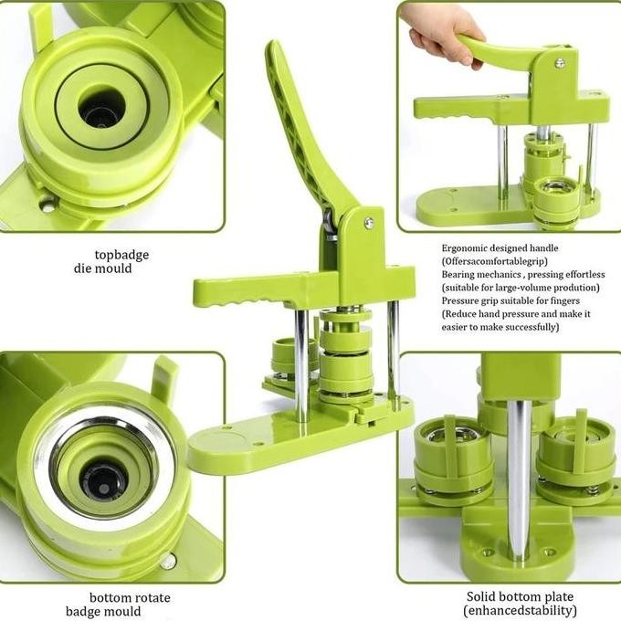 MESIN PRESS PIN BROS PENITI BULAT ROTATING BUTTON MAKER - DC-109 ORIGINAL DAN TERPERCAYA
