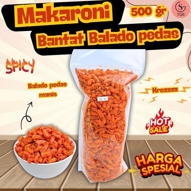 

500 GR MAKARONI BANTAT CIKRUH BALADO PEDAS DAUN JERUK MAKARONI KRIUKK SG'