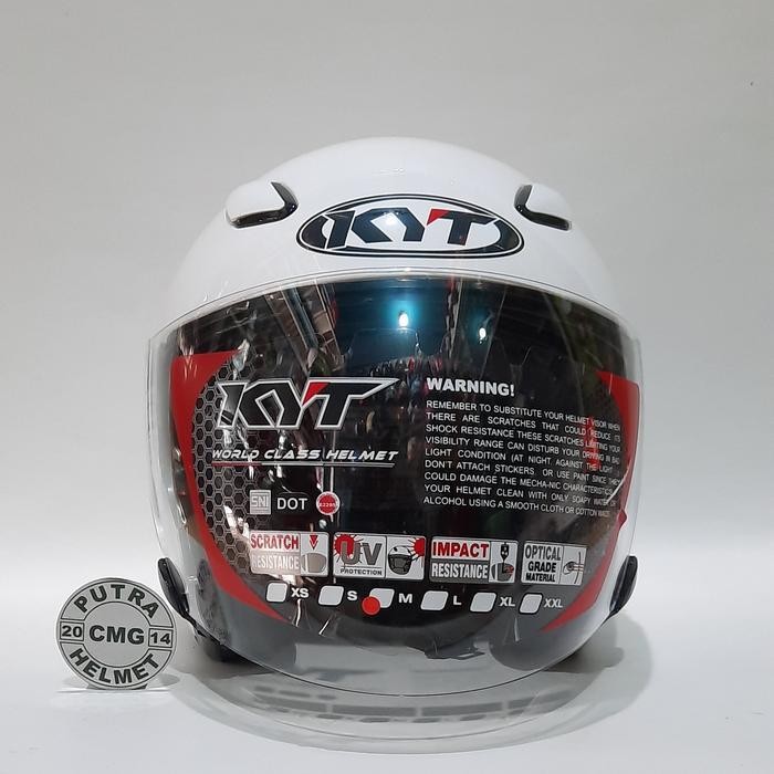 Helm Kyt Dj Maxi Solid White Putih
