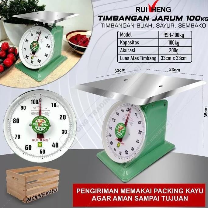 New Timbangan Duduk Jarum RUIHENG Vietnam 100Kg Manual Akurasi 200g