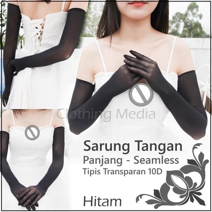 Sarung Tangan Panjang Tipis Nylon Seamless V4 Bridal Pengantin Stoking