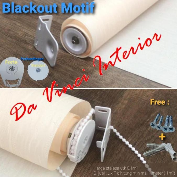 Roller Blind Chain BLACKOUT MOTIF si / Tirai / Gorden / Gordyn Jendela