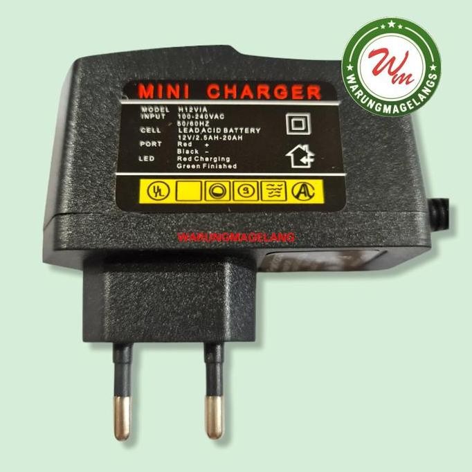Mini Charger accu aki sepeda motor 12 volt mini chas cas baterai casan