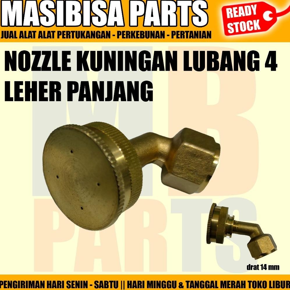 Spuyer / Nozel / Nozzle Kuningan Lubang 4 Leher Panjang