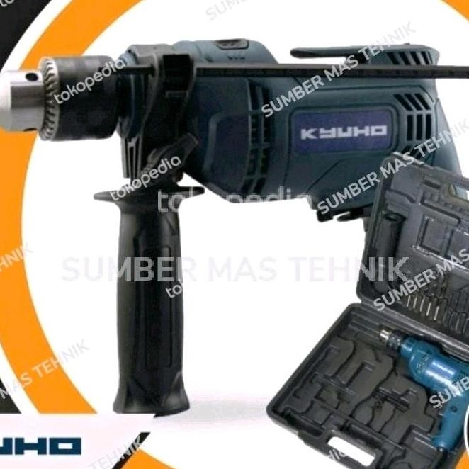 (1) BOR IMPACK DRILL KYUHO K550I BOR BETON 13MM WITH BOX BOR BETON 13MM sumbermte Segera Dapatkan