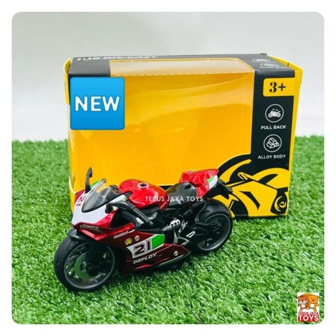 Miniatur Motor GP Diecast Besi - Mainan Pajangan Motor Balap Skala Kecil Termurah