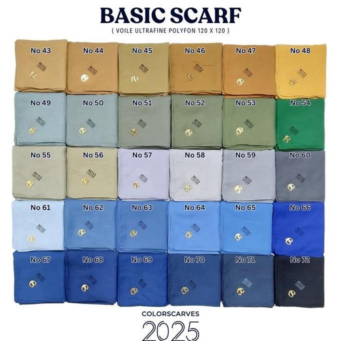 JILBAB TURKI MISS COLOR HIJAB POLOS PREMIUM KATUN IMPORT 120X120-16