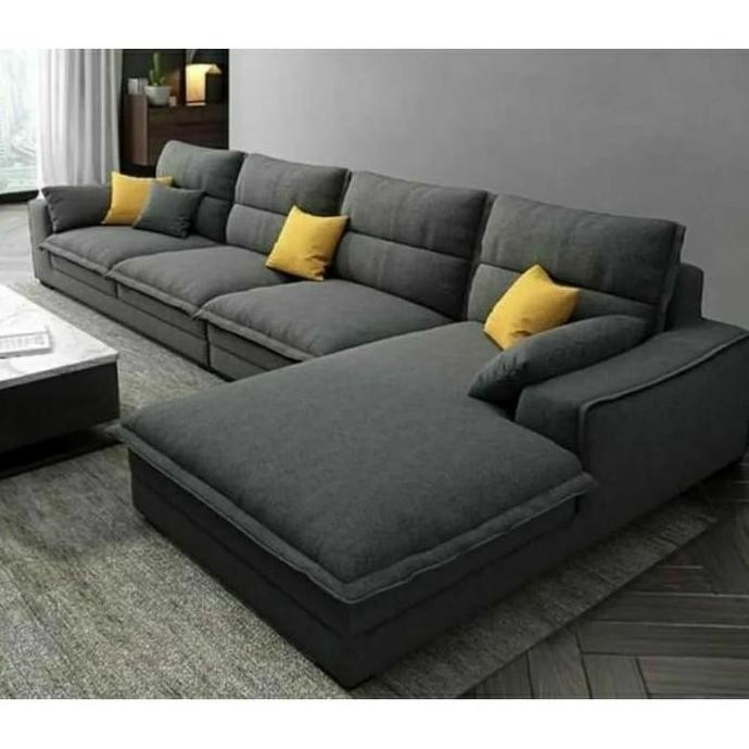 READY SOFA TAMU MINIMALIS MODERN L + PUF | SOFA RUANG TAMU ELEGAN | KURSI DUDUK & SOFA RETRO PREMIUM