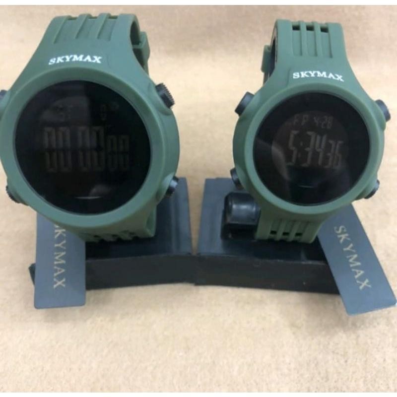 Zjs Jam Tangan Couple Skymax 1803 Original Digital Anti Air