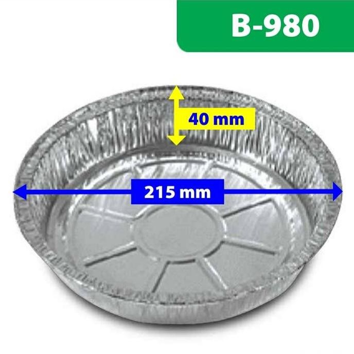 Wadah Aluminium Foil Bulat 20 Cm