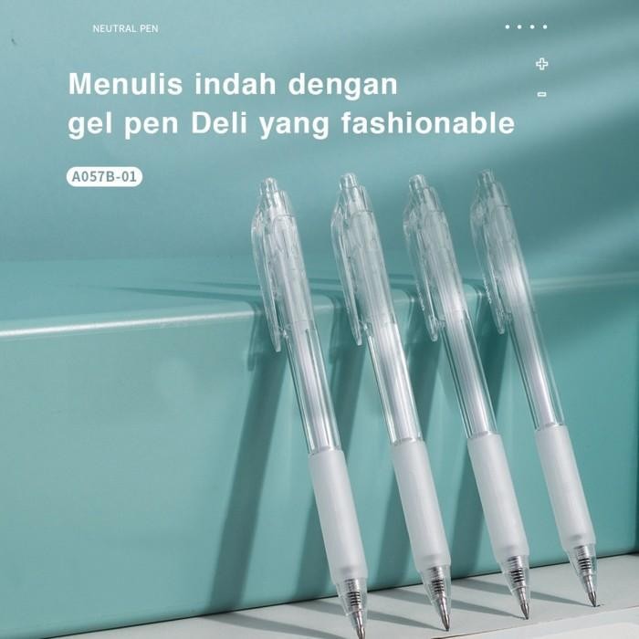 

Sp Deli Retractable Gel Pen / Pulpen Cetek 0.5 Mm Isi 12 Pcs A057B-01-12P