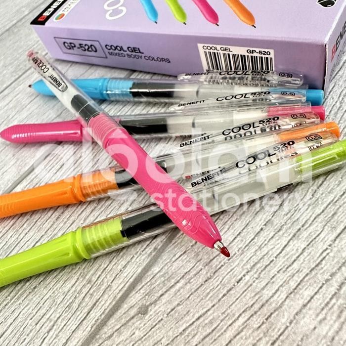 

Sp Azka Selusin ( 12 Pcs ) Pulpen Gel Gel Pen Benefit Cool Gp-520