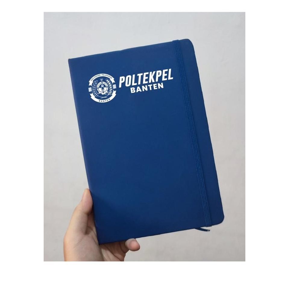 

[Bisa Custom] Notebook A5 Strap Tali Bisa Custom Nama Logo/ Buku Catatan Custom Ukuran A5 Tali Karet Bahan Synthetic Leather
