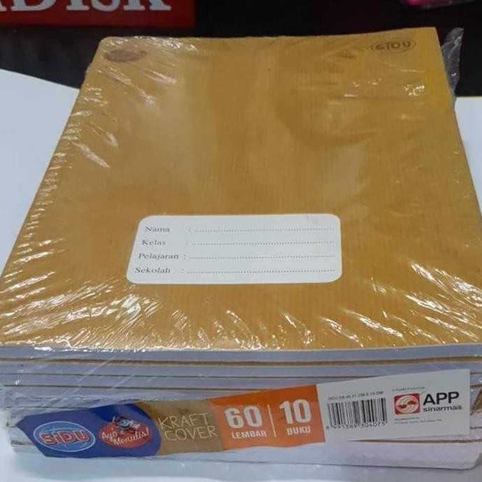 

Buku Tulis Sidu Kraft 40 Dan 60 / Pack Isi 10 Buku