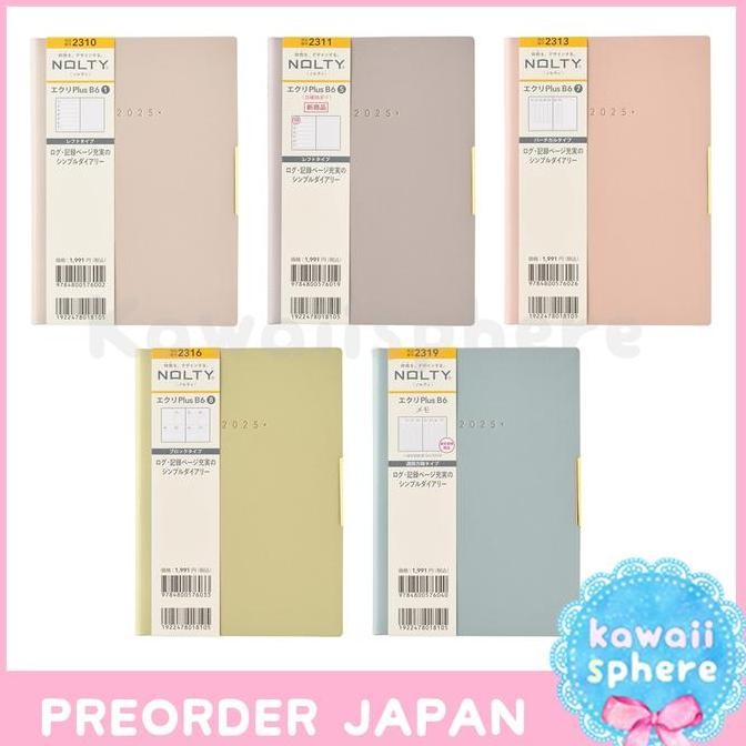 

Nolty 2025 B6 Weekly Ekuri | Nolty Ecri Planner 2025 | Preorder Handcarry Jepang