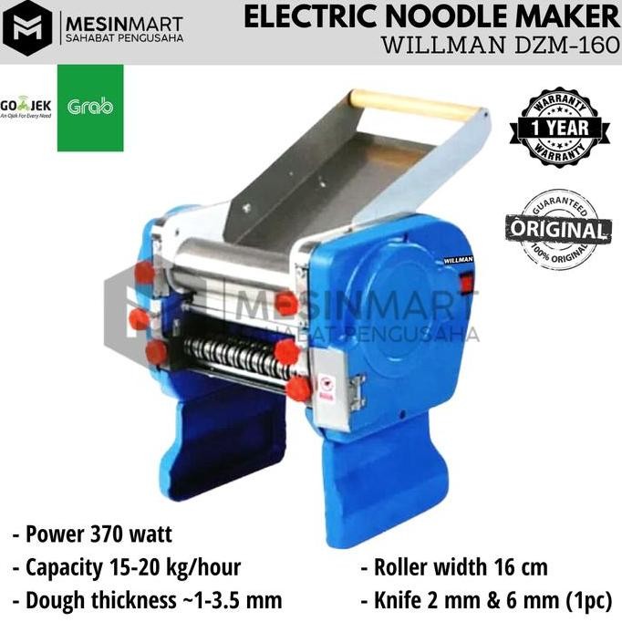 MESIN PENGGILING MIE/ KULIT PANGSIT / KUE BAWANG/ CHEESE STICK NOODLE MAKER WILLMAN DZM-160 (2MM & 6