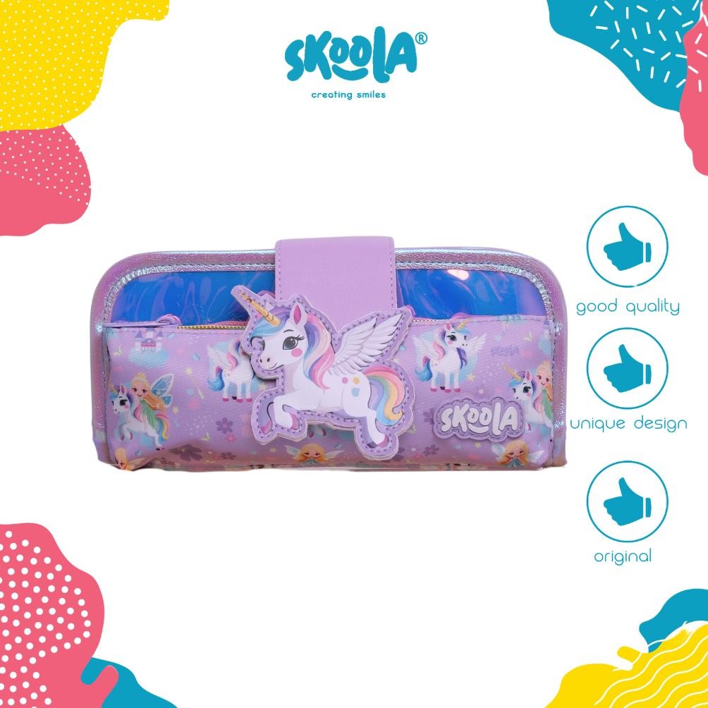 

Skoola Tempat Pensil Lipat 3 Pencil Case Threefold Anak Perempuan Lucu Unicorn Fairy Cupcake - Pensy
