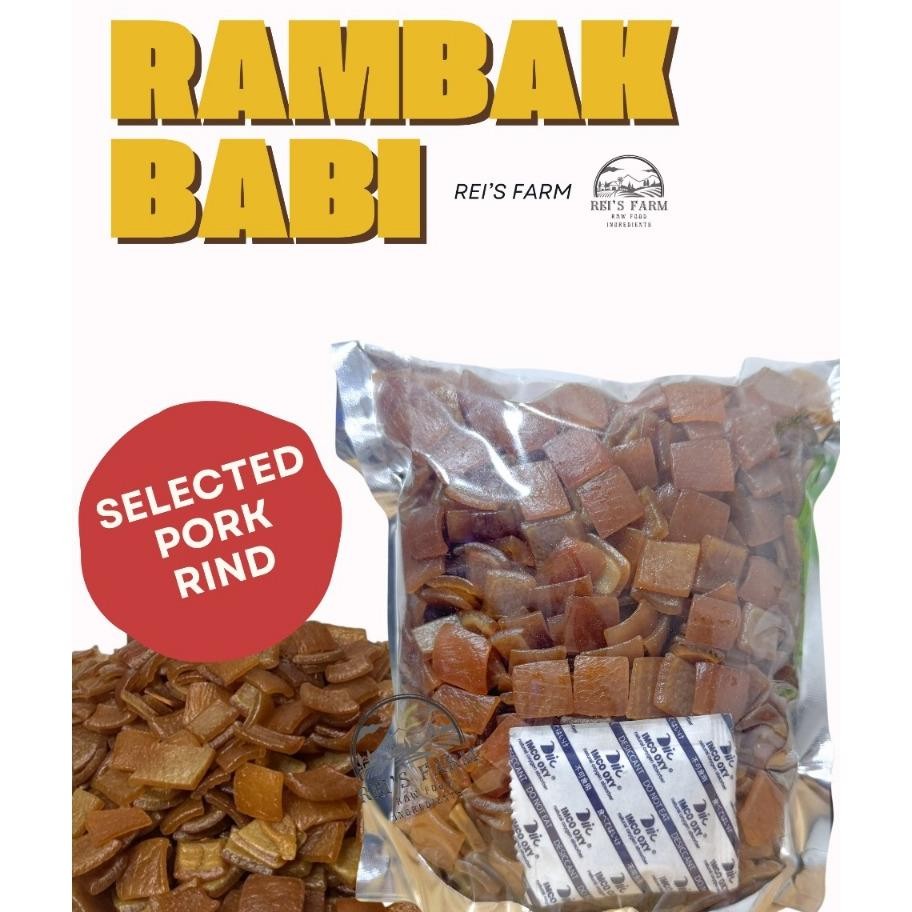 

Kulit Babi Mentah Pork Rind Pellets Kerupuk Babi 1 Kg250 Gr