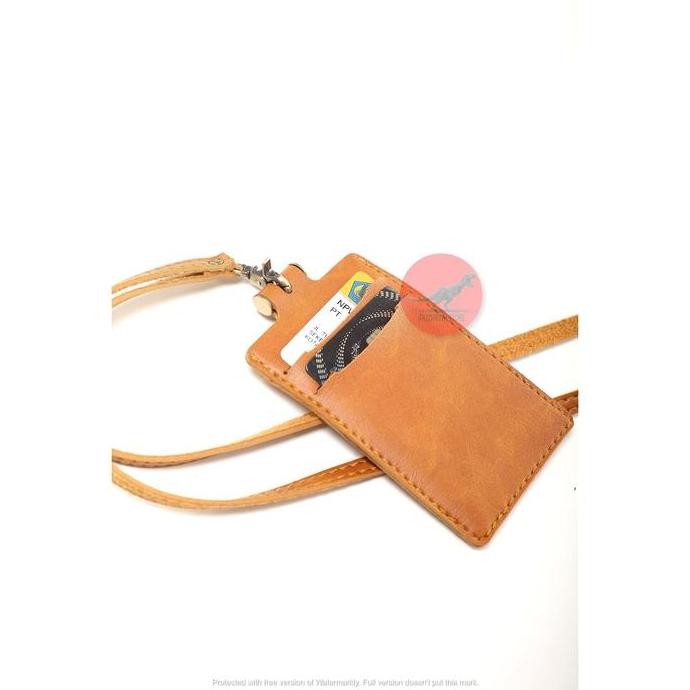

Souvenir Id Card Temboro 3 Slot - Nametag Pu Leather Kantor Original