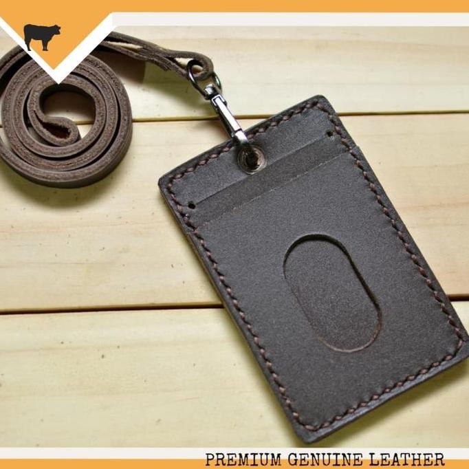 

Gantungan Id Card Kulit Asli Handmade Leather Goods Name Tag Premium Original