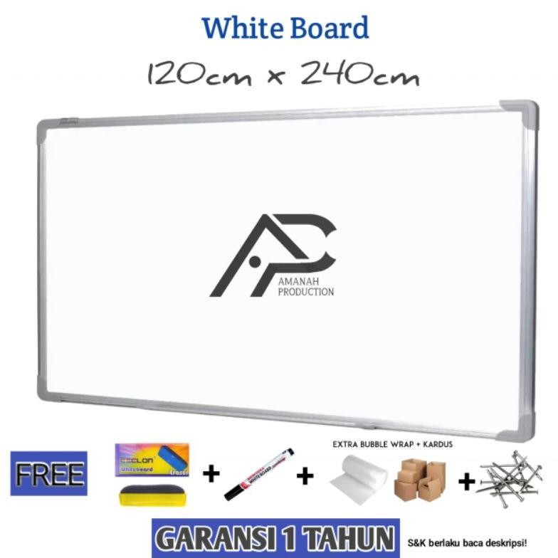 

Papan tulis putih uk 120x240 (cm)