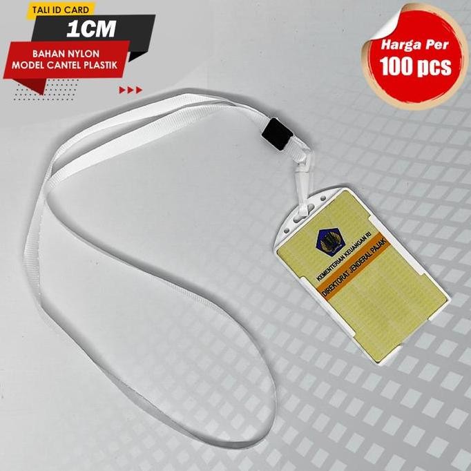 

Tali Id Card 1Cm Bahan Nylon Model Cantel Plastik / Lanyard Tipis Original