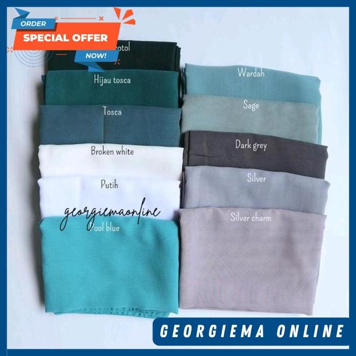 CADAR NIQAB BANDANA POLOS 29 WARNA LENGKAP CERUTY BABYDOLL HITAM NYAMAN PANJANG MUSLIM SILKY CADAR S
