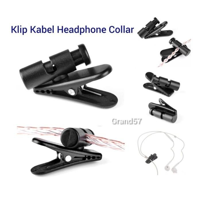 Klip Kabel Headphone Headset Clip Penjepit Kabel Kemeja Kerah Baju *