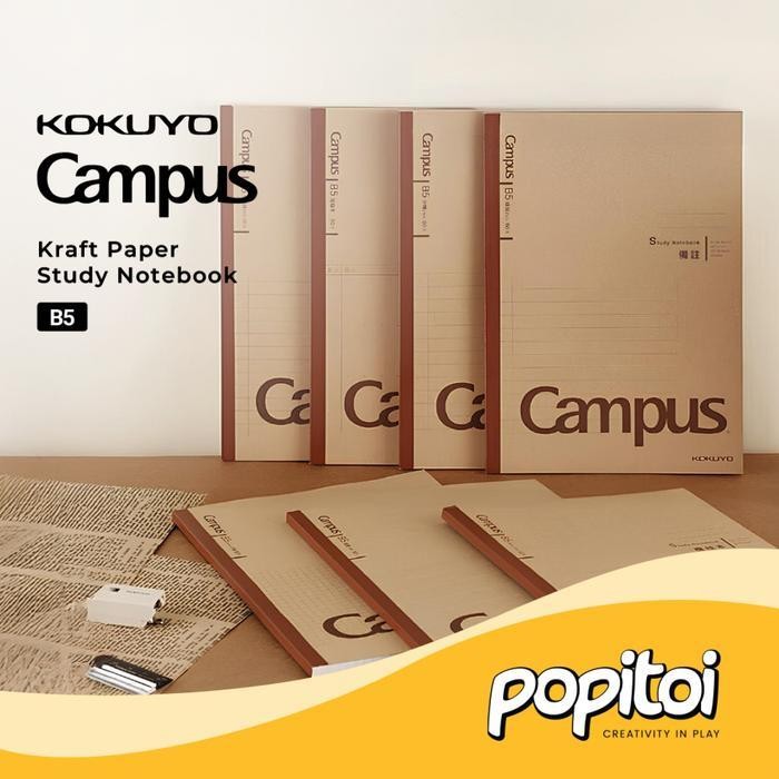 

SWG Kokuyo Campus Kraft Paper Study Notebook B5 Buku Tulis Catatan Sekolah