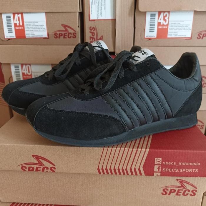 OW TERLARIS Sepatu sekolah specs 104 hitam original 37-44 Sepatu Sekolah SPECS 104 All Black 100% Or