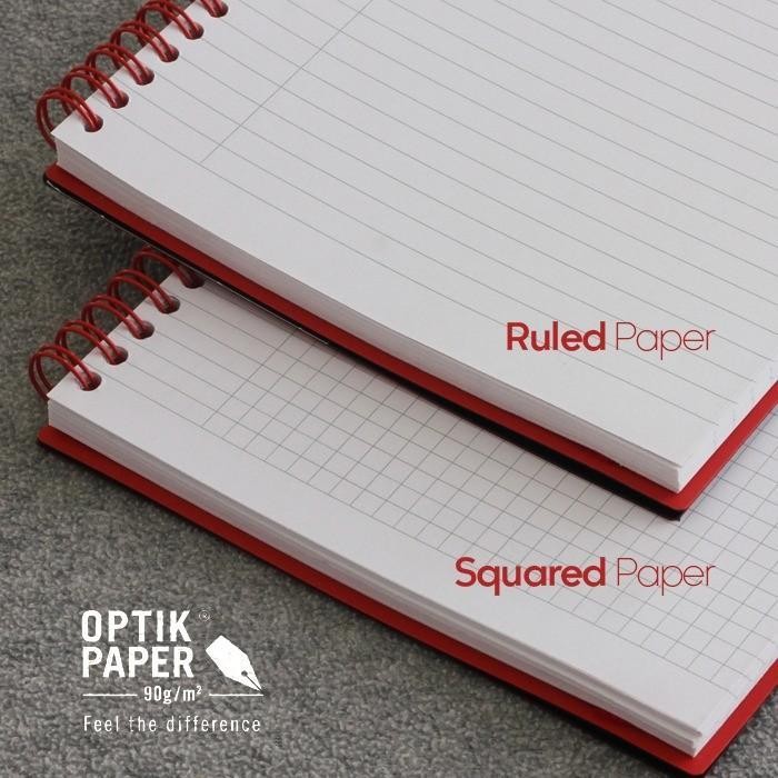 

SWG Oxford Black-Red Notebook Planner Journal A5 Squared Paper 400047656