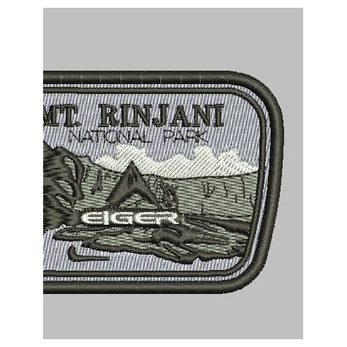 ISTUDIOS-600 PATCH BORDIR MT RINJANI NATIONAL PARK EIGER LOGO AKSESORIS