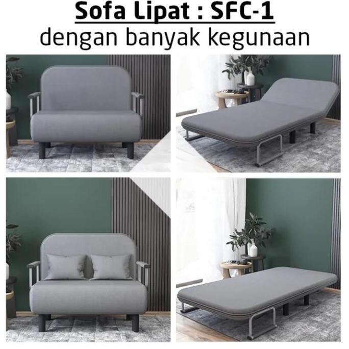 Sofa Bed Lipat 100CM Minimalis Sofa Lipat Tidur Sofa Bed Kursi Tamu Santai Sofa Tidur Lipat Ranjang 