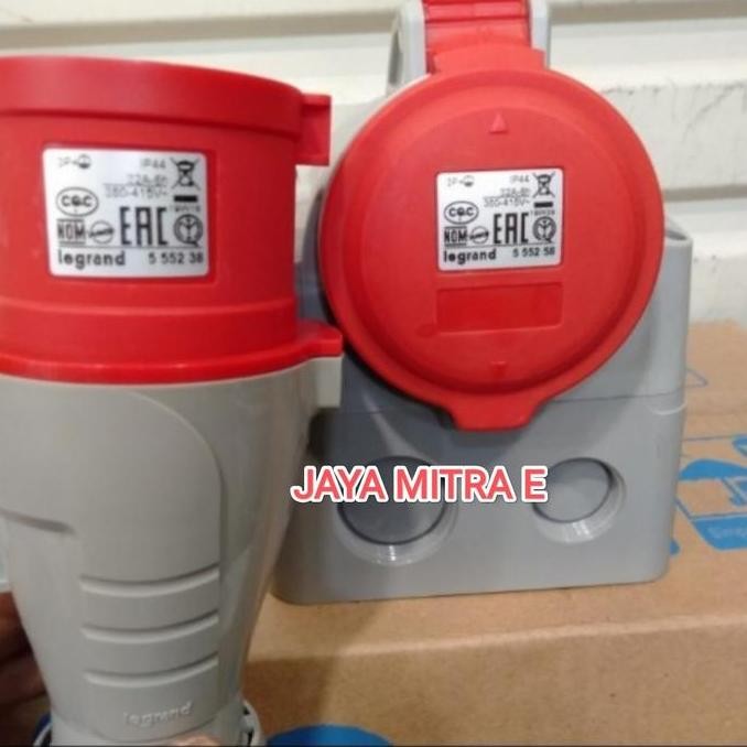 Legrand Set 555258 Surface Mounting+555238 Plug Socket 32A 3Phase Ip44