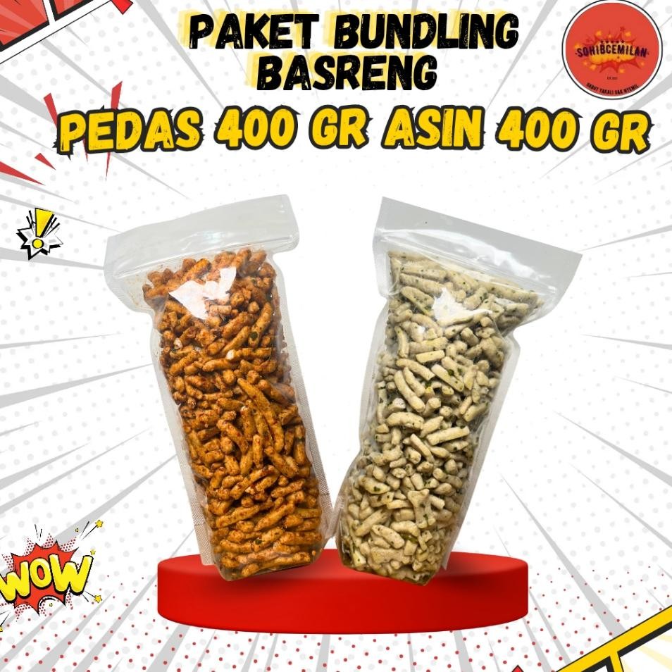 

Basreng Pedas Daun Jeruk 400Gr Dan Basreng Asin Daun Jeruk 400Gr