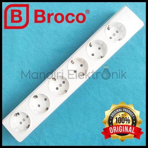 Stopkontak Broco 6 Lubang 15360 - Stop Kontak Broco Arde 6 Lubang 15360