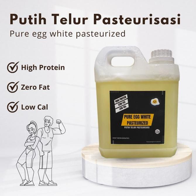 

Produk Baru!! Putih Telur Pasteurisasi Siap Pakai 1L / Egg White Cair Sehat
