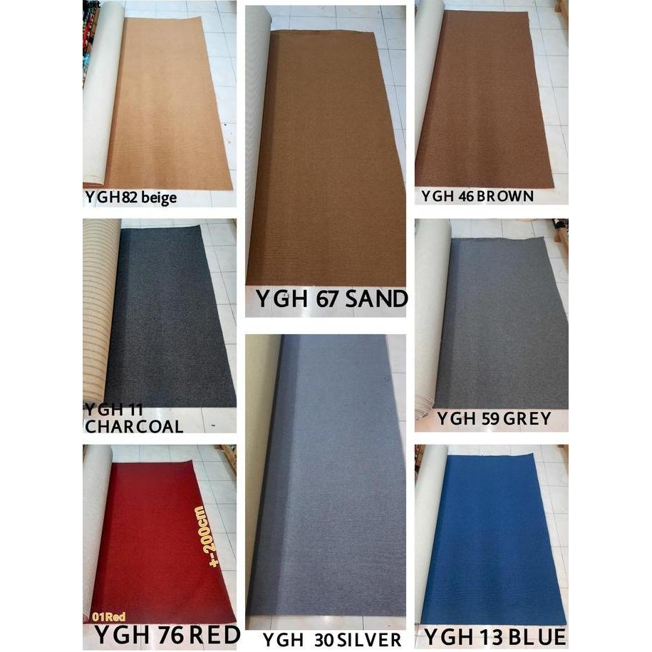 Karpet lantai Karpet meteran polos karpet meteran tebal karpet masjid Karpet kantor Blue Grey