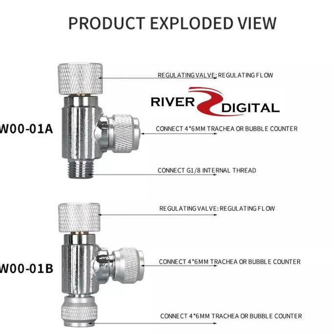 Aquascape Wyin Co2 Regulator / Needle Valve / Kran DIY